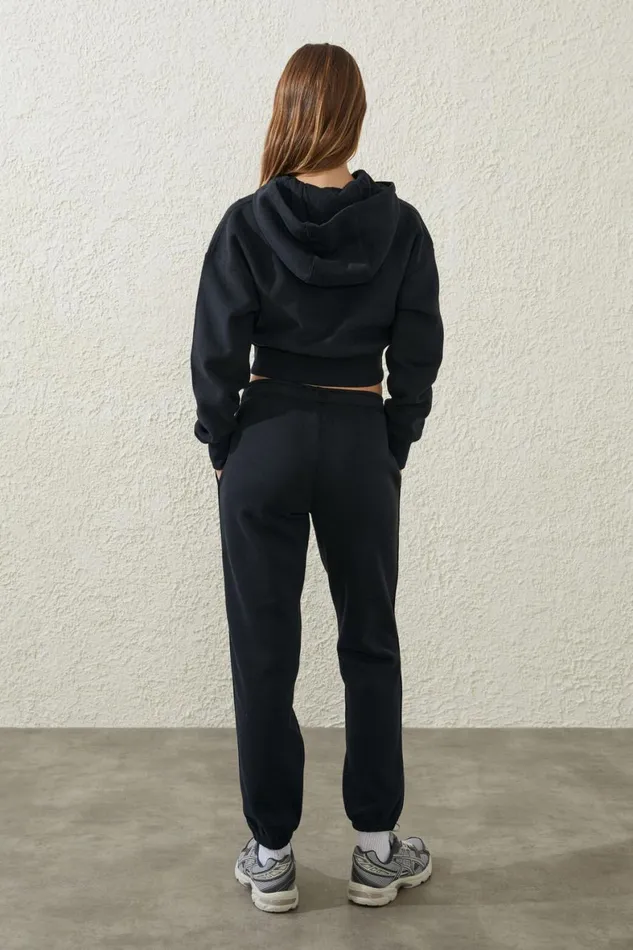 Women Sweats and Hoodies Cotton On Plush Essential Gym Trackpant Core Black