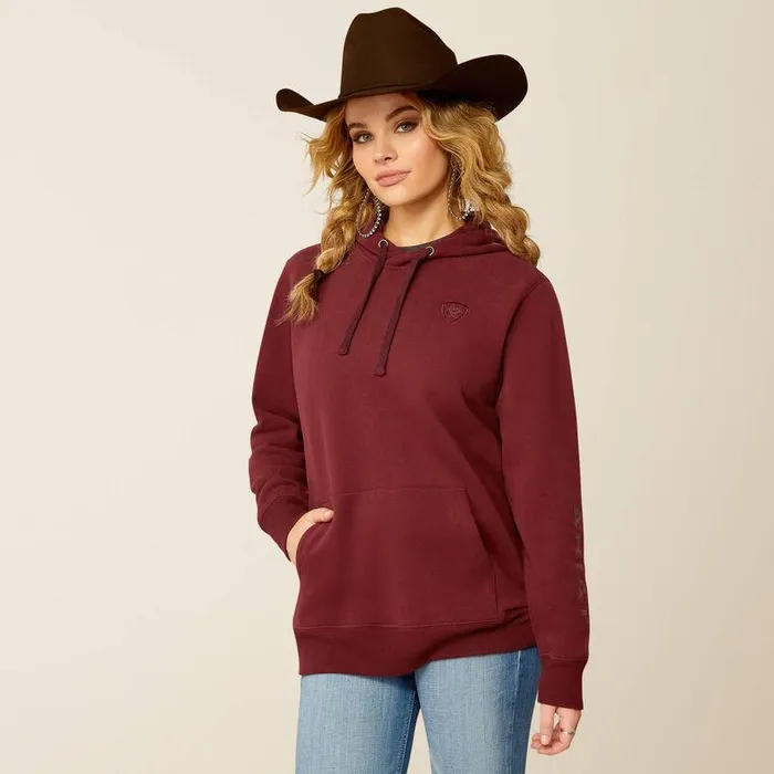 Women Sweatshirts and Hoodies Ariat Ariat Logo 20 Hoodie Tawny Port