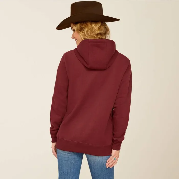 Women Sweatshirts and Hoodies Ariat Ariat Logo 20 Hoodie Tawny Port Women Sweatshirts and Hoodies Ariat Ariat Logo 20 Hoodie Tawny Port