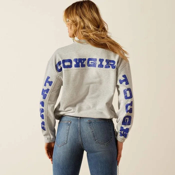 Women Sweatshirts and Hoodies Ariat Cowgirl Tough Sweatshirt Heather Grey Women Sweatshirts and Hoodies Ariat Cowgirl Tough Sweatshirt Heather Grey