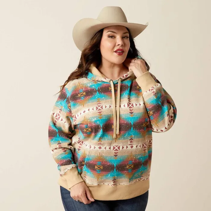 Women Sweatshirts and Hoodies Ariat Lunas Hoodie Serrano Southwest Print Women Sweatshirts and Hoodies Ariat Lunas Hoodie Serrano Southwest Print