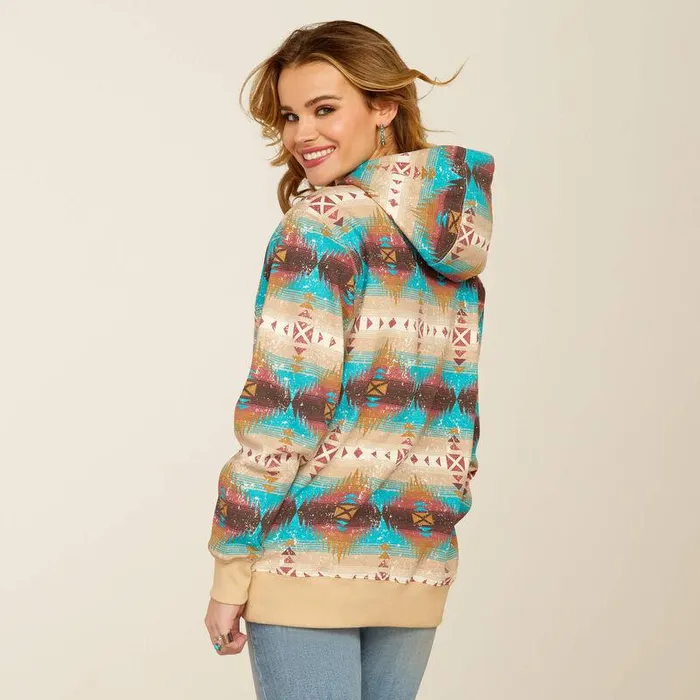 Women Sweatshirts and Hoodies Ariat Lunas Hoodie Serrano Southwest Print Women Sweatshirts and Hoodies Ariat Lunas Hoodie Serrano Southwest Print