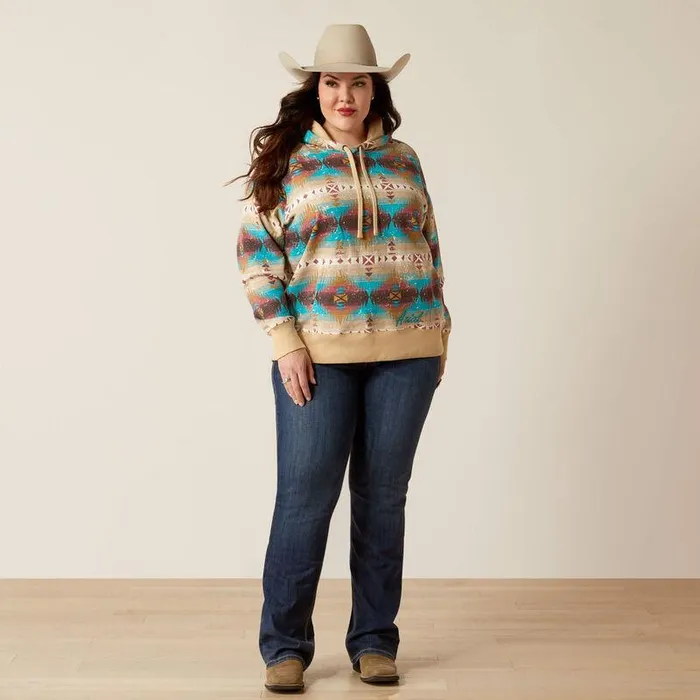Women Sweatshirts and Hoodies Ariat Lunas Hoodie Serrano Southwest Print Women Sweatshirts and Hoodies Ariat Lunas Hoodie Serrano Southwest Print