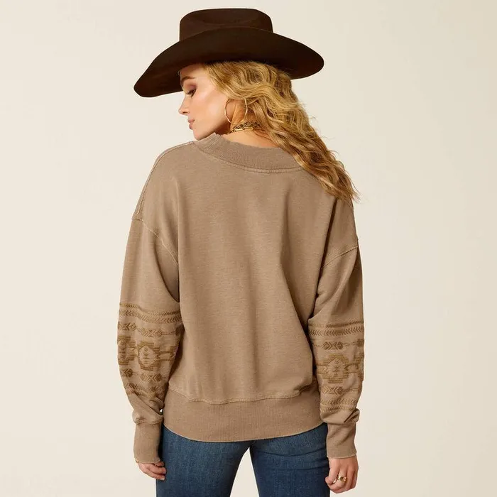 Women Sweatshirts and Hoodies Ariat Marsh Sweatshirt Brindle Women Sweatshirts and Hoodies Ariat Marsh Sweatshirt Brindle