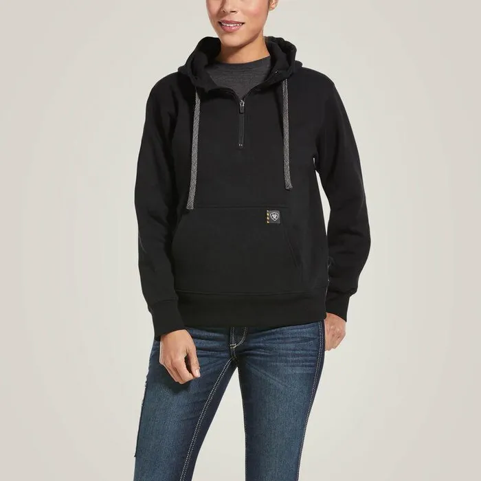 Women Sweatshirts and Hoodies Ariat Rebar Skill Set 12 Zip Hoodie Black