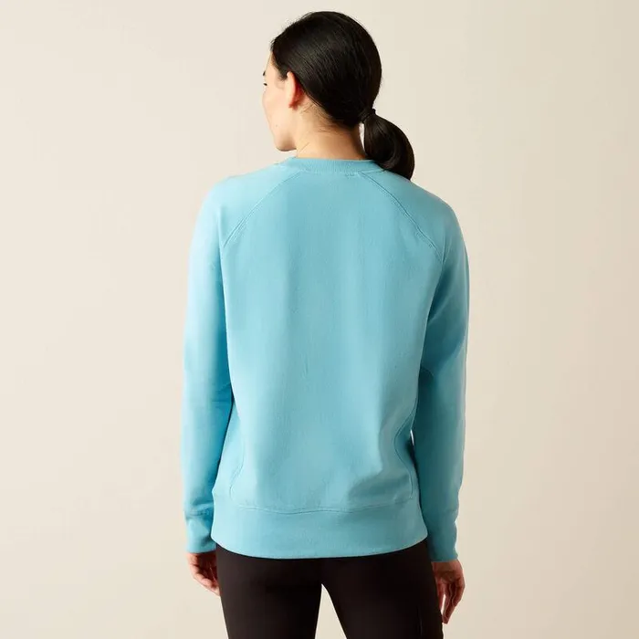 Women Sweatshirts and Hoodies Ariat Rebar Workman Washed Fleece Sweatshirt Milky Blue Women Sweatshirts and Hoodies Ariat Rebar Workman Washed Fleece Sweatshirt Milky Blue