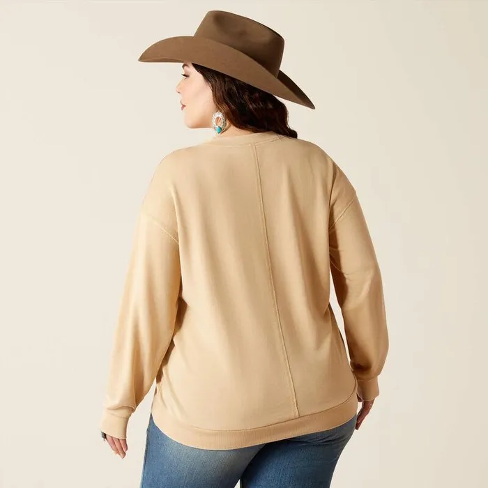 Women Sweatshirts and Hoodies Ariat Unwind Sweatshirt Tannin Women Sweatshirts and Hoodies Ariat Unwind Sweatshirt Tannin