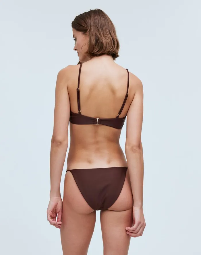 Women Swim Madewell Jade Swim Bare Minimum Bikini Bottom Mocha