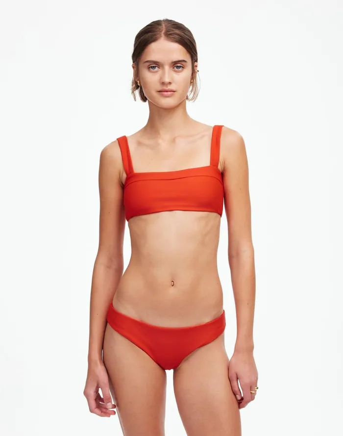 Women Swim Madewell Jade Swim Coast Bikini Top Persimmon