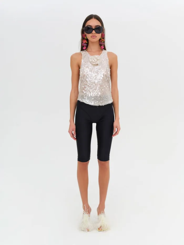 Women Sydney Sequin Top Neutral For Love and Lemons Tops Women Sydney Sequin Top Neutral For Love and Lemons Tops