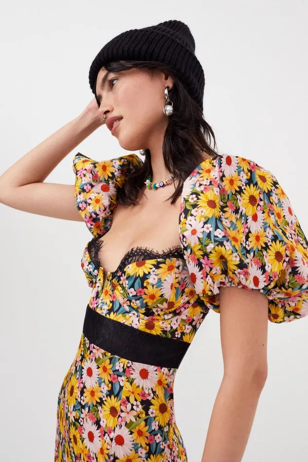 Women Sylvia Maxi Dress Yellow For Love and Lemons Dresses