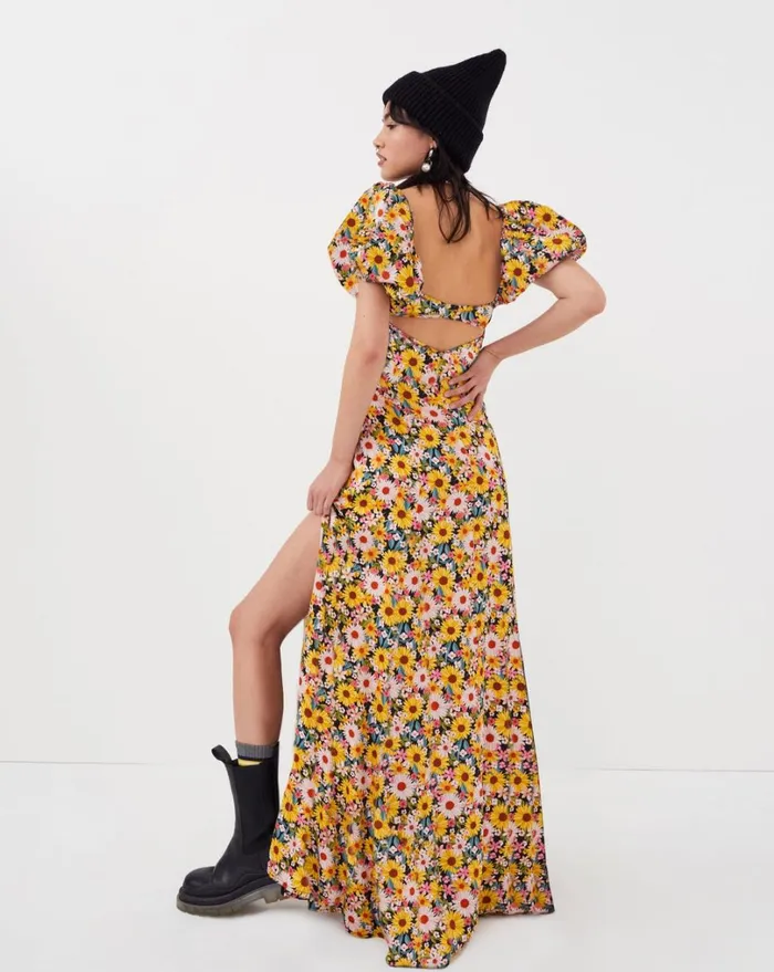 Women Sylvia Maxi Dress Yellow For Love and Lemons Dresses
