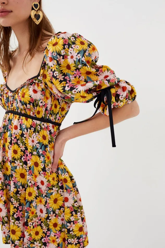 Women Sylvia Mini Dress Yellow For Love and Lemons Dresses Women Sylvia Mini Dress Yellow For Love and Lemons Dresses