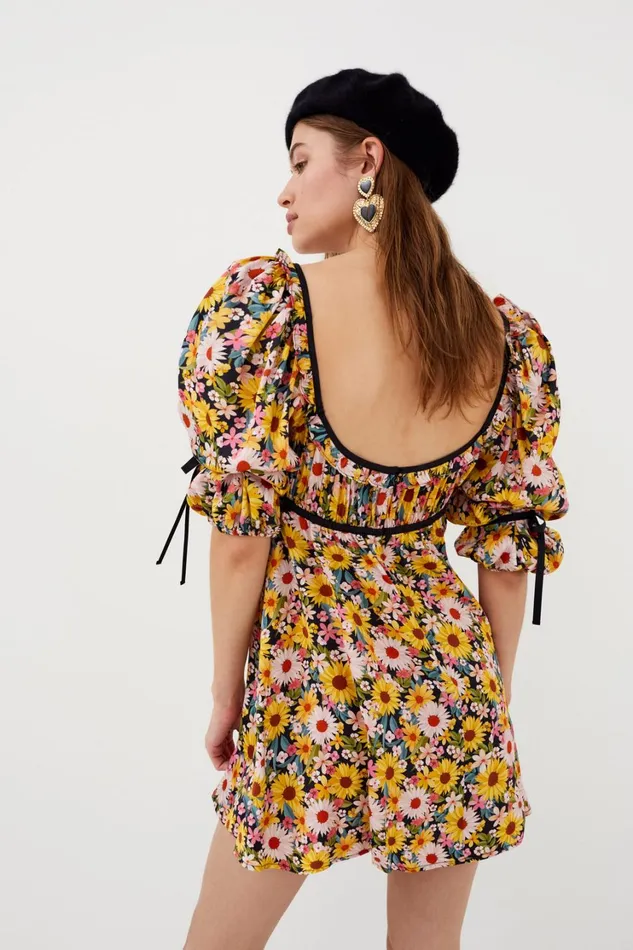 Women Sylvia Mini Dress Yellow For Love and Lemons Dresses Women Sylvia Mini Dress Yellow For Love and Lemons Dresses