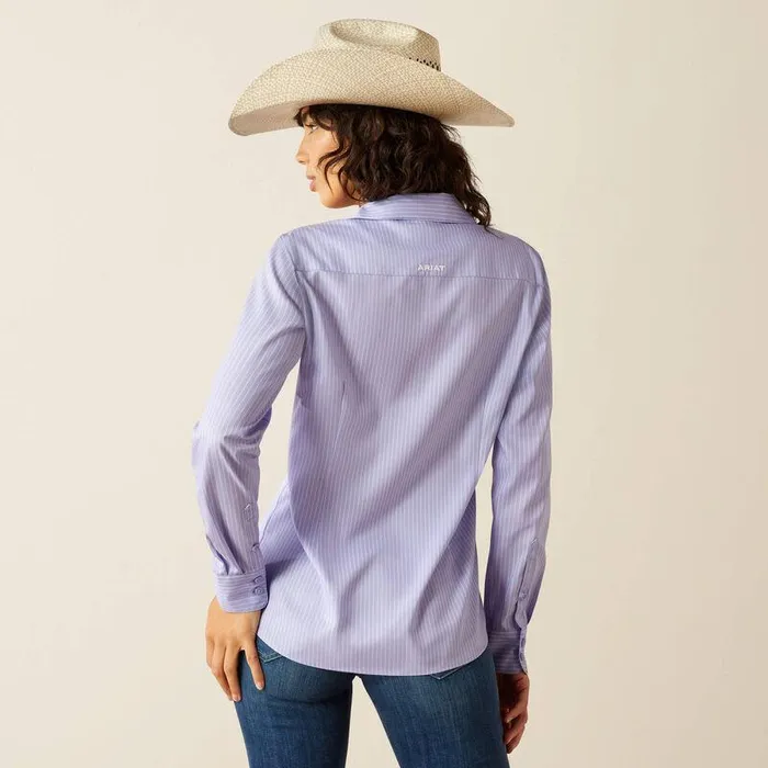 Women TShirts and Tops Ariat Kirby Pro Shirt Sweet Lavender Stripe Women TShirts and Tops Ariat Kirby Pro Shirt Sweet Lavender Stripe