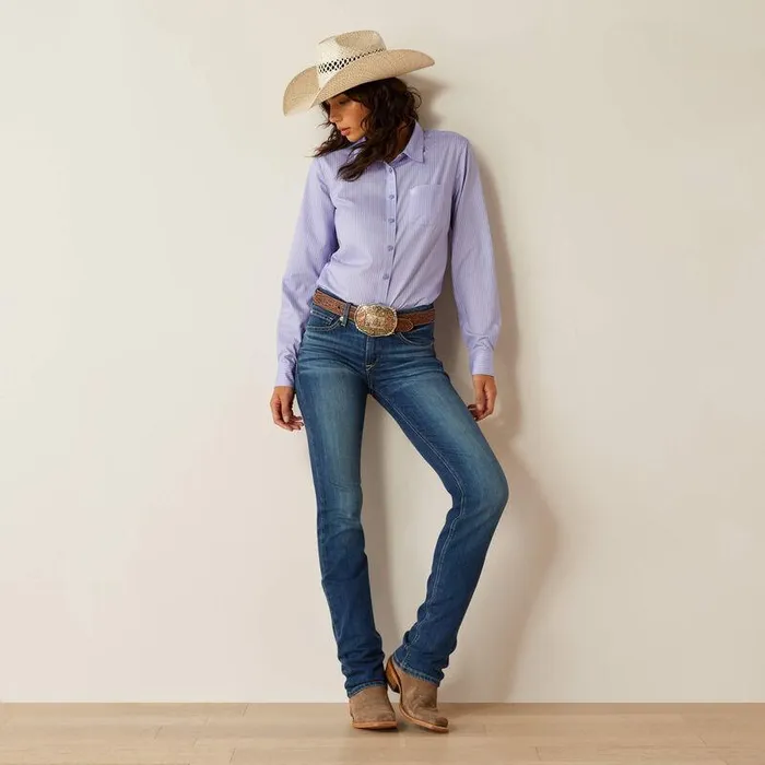 Women TShirts and Tops Ariat Kirby Pro Shirt Sweet Lavender Stripe Women TShirts and Tops Ariat Kirby Pro Shirt Sweet Lavender Stripe
