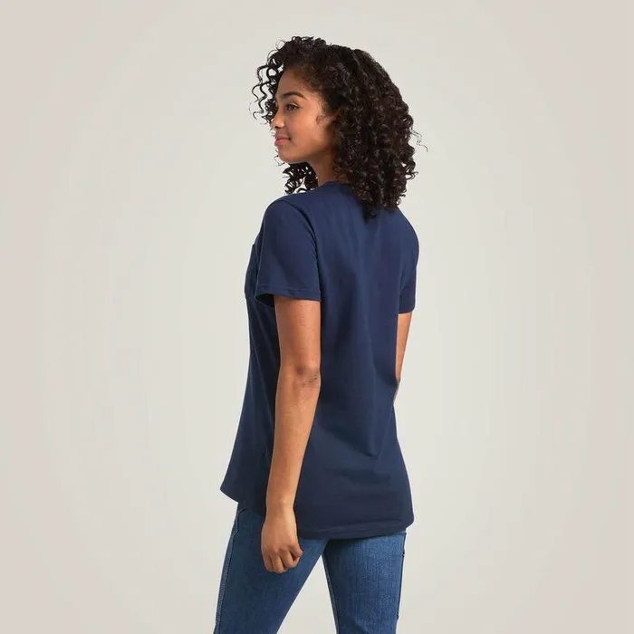 Women TShirts and Tops Ariat Rebar Cotton Strong Navy Eclipse Women TShirts and Tops Ariat Rebar Cotton Strong Navy Eclipse