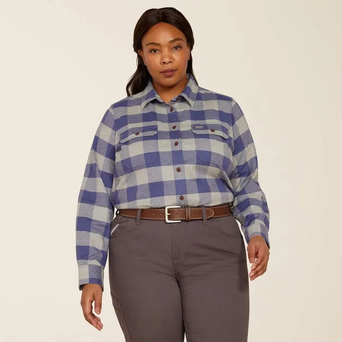 Women TShirts and Tops Ariat Rebar Flannel Tunic Blue Indigo Women TShirts and Tops Ariat Rebar Flannel Tunic Blue Indigo