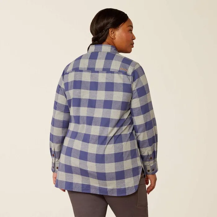 Women TShirts and Tops Ariat Rebar Flannel Tunic Blue Indigo Women TShirts and Tops Ariat Rebar Flannel Tunic Blue Indigo