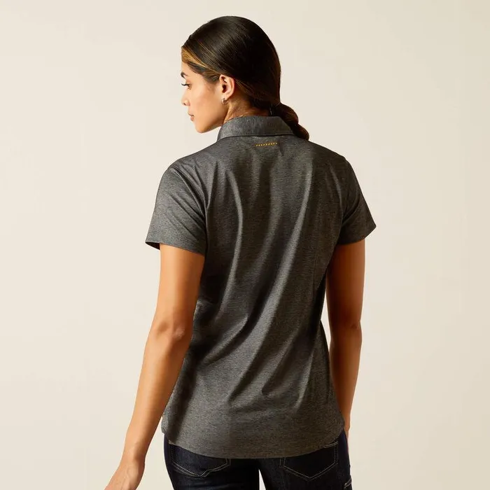 Women TShirts and Tops Ariat Rebar Foreman Polo Charcoal Heather Women TShirts and Tops Ariat Rebar Foreman Polo Charcoal Heather