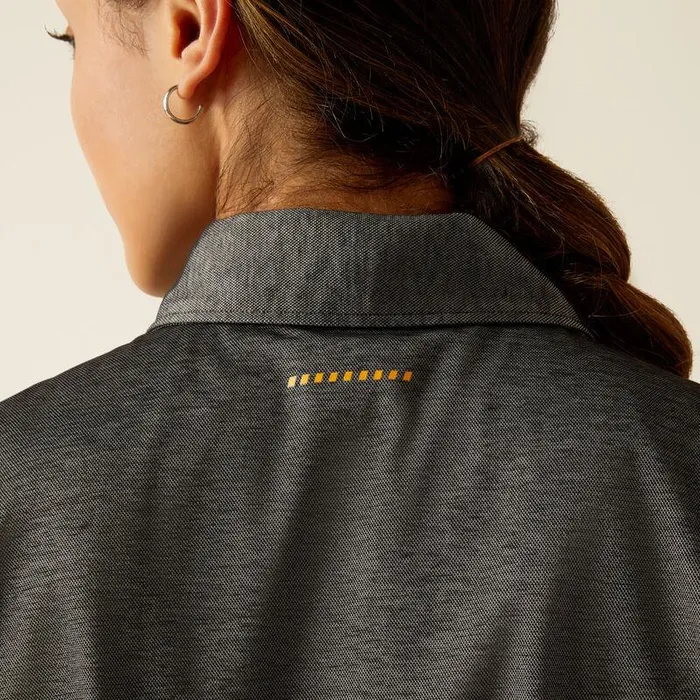 Women TShirts and Tops Ariat Rebar Foreman Polo Charcoal Heather Women TShirts and Tops Ariat Rebar Foreman Polo Charcoal Heather