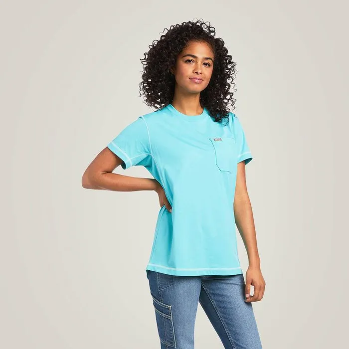Women TShirts and Tops Ariat Rebar Workman Graphic Ariat Logo TShirt Meadowbrook