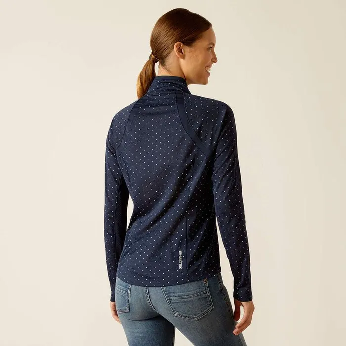 Women TShirts and Tops Ariat Sunstopper 30 14 Zip Baselayer Navy Dot Women TShirts and Tops Ariat Sunstopper 30 14 Zip Baselayer Navy Dot