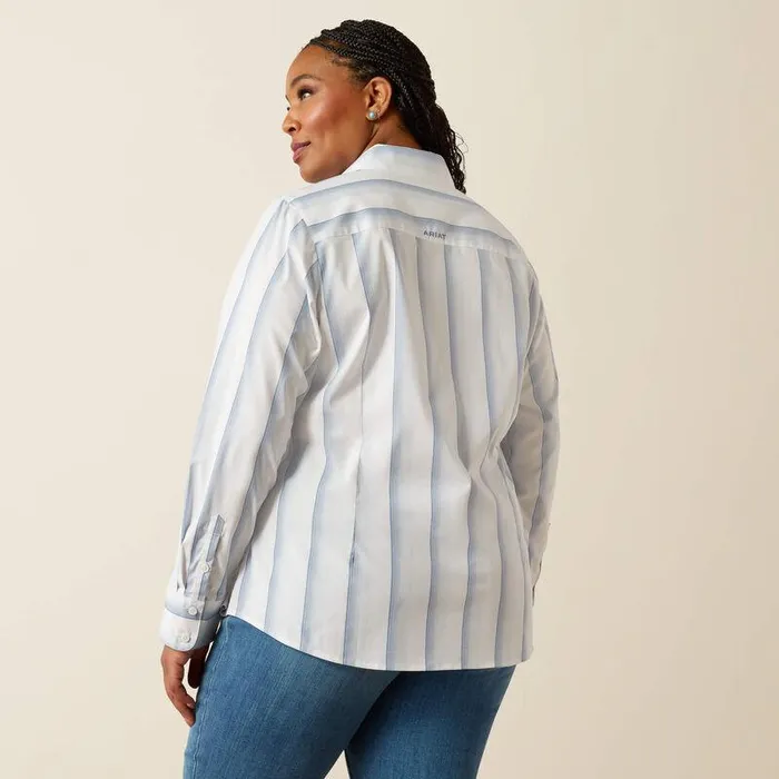 Women TShirts and Tops Ariat Team Kirby Stretch Shirt Faded Ombre Blue Stripe Women TShirts and Tops Ariat Team Kirby Stretch Shirt Faded Ombre Blue Stripe