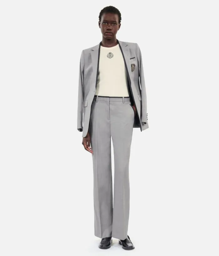 Women Taupe Wool Suit Trousers THE KOOPLES Blazers and Suits