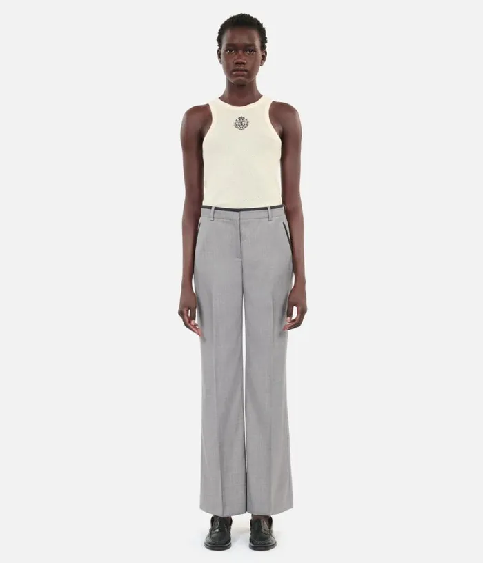 Women Taupe Wool Suit Trousers THE KOOPLES Blazers and Suits