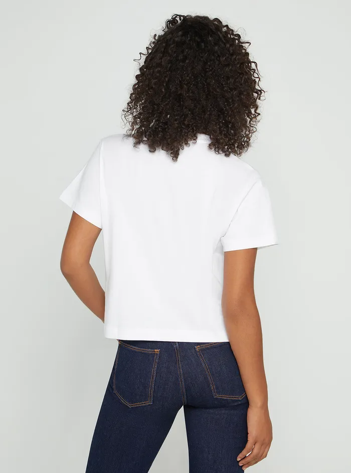Women Tees and Tanks GUESS Eco White Rocsena Logo Tshirt