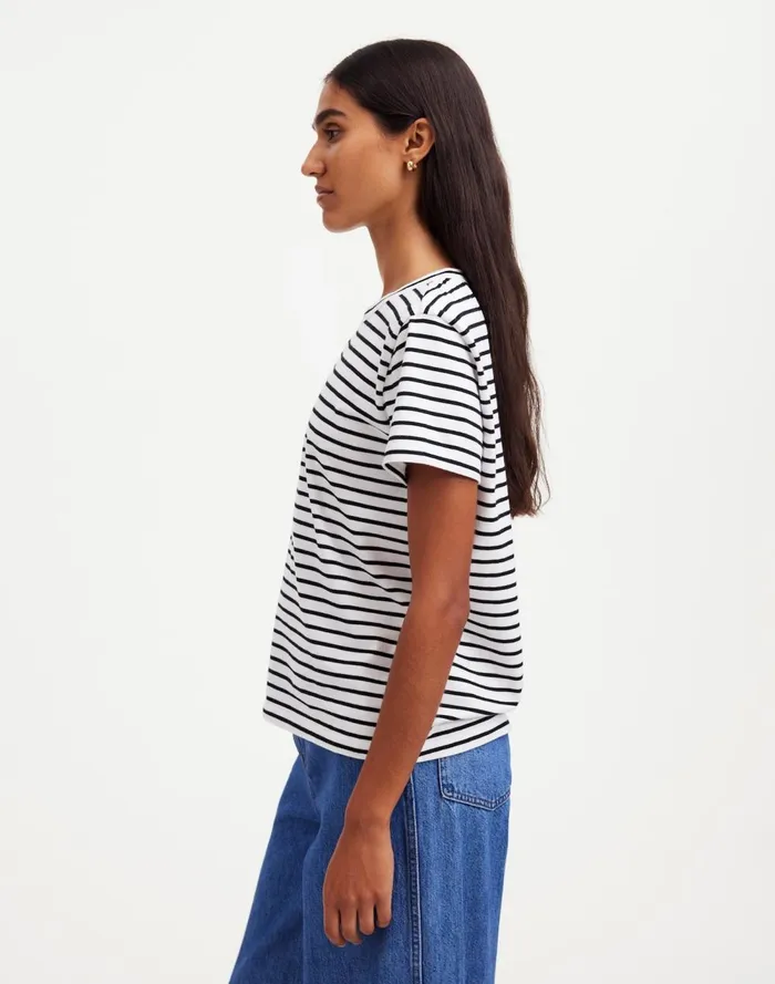 Women Tees Madewell Cotton Perfect Crewneck Tee Jet Black