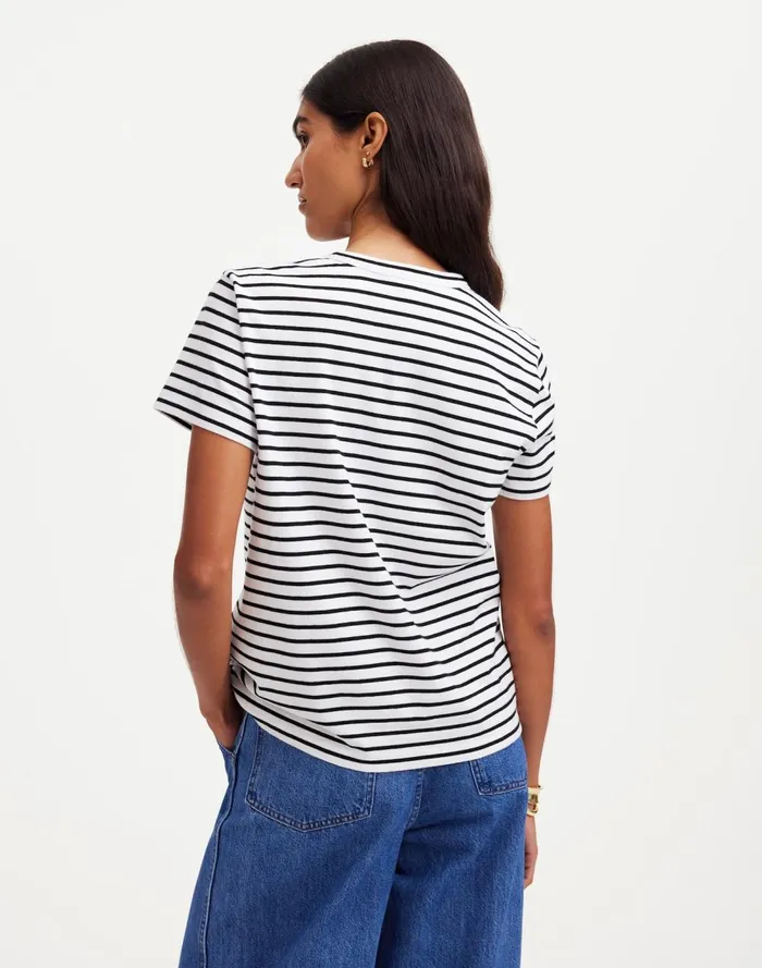 Women Tees Madewell Cotton Perfect Crewneck Tee Jet Black