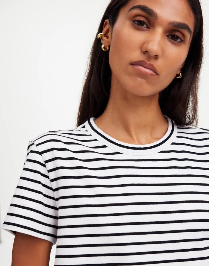 Women Tees Madewell Cotton Perfect Crewneck Tee Jet Black