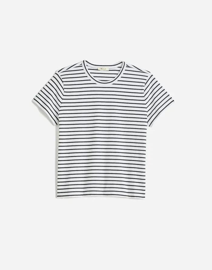 Women Tees Madewell Cotton Perfect Crewneck Tee Jet Black