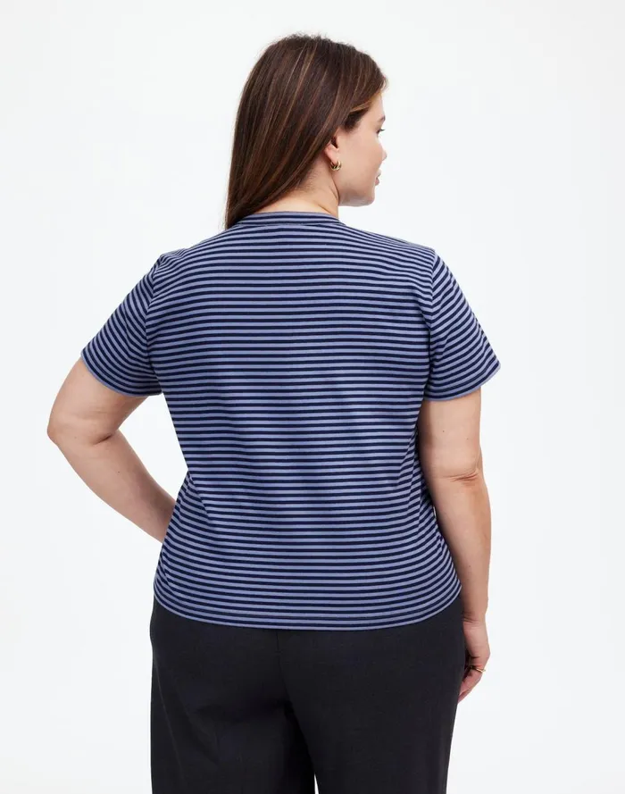 Women Tees Madewell Plus Cotton Perfect Crewneck Tee Teapot Blue