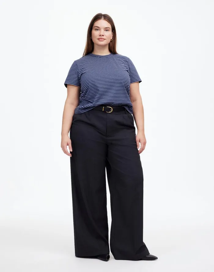 Women Tees Madewell Plus Cotton Perfect Crewneck Tee Teapot Blue