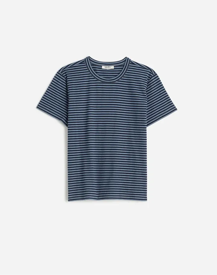 Women Tees Madewell Plus Cotton Perfect Crewneck Tee Teapot Blue