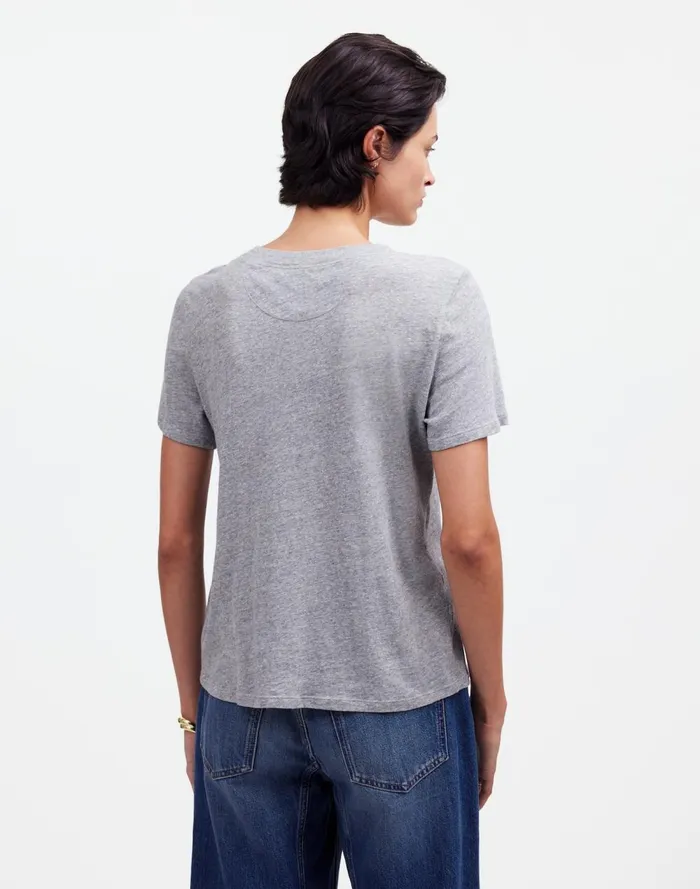 Women Tees Madewell Premium Standard 01 The Shrunken Tee Hthr Grey