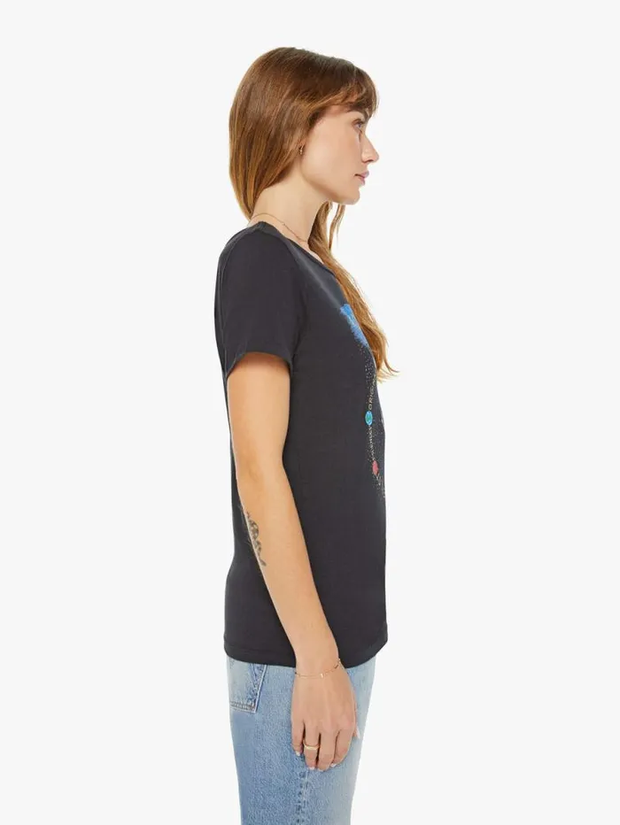 Women Tees Tanks Mother Denim Aquarius Zodiac Tee Black