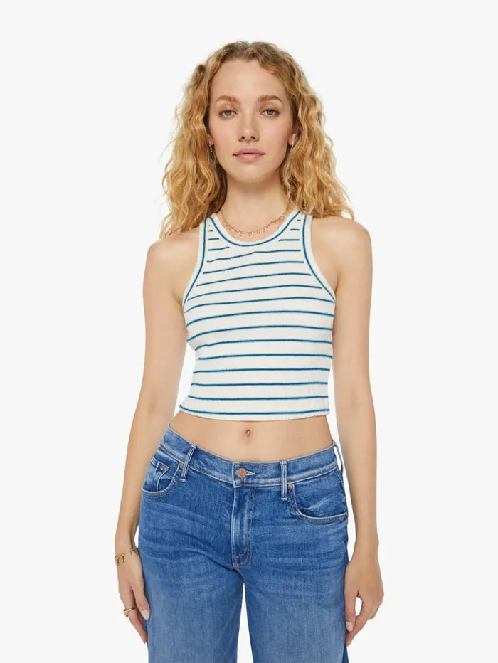 Women Tees Tanks Mother Denim The Chin Ups Chop White natural