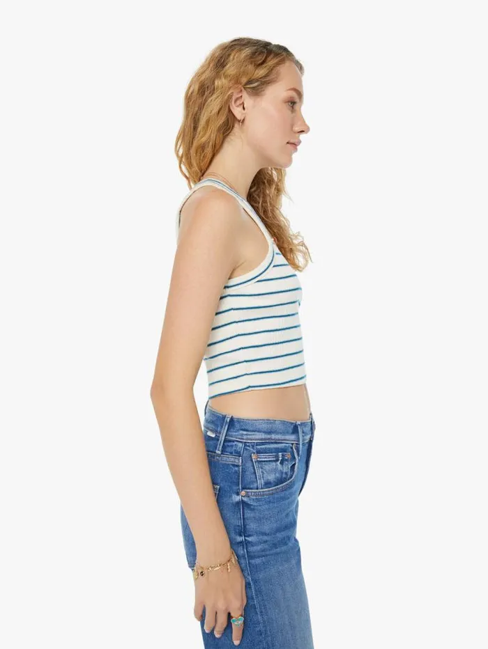 Women Tees Tanks Mother Denim The Chin Ups Chop White natural