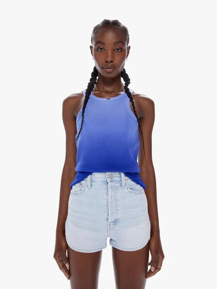 Women Tees Tanks Mother Denim The Chin Ups Tank Bright Blue