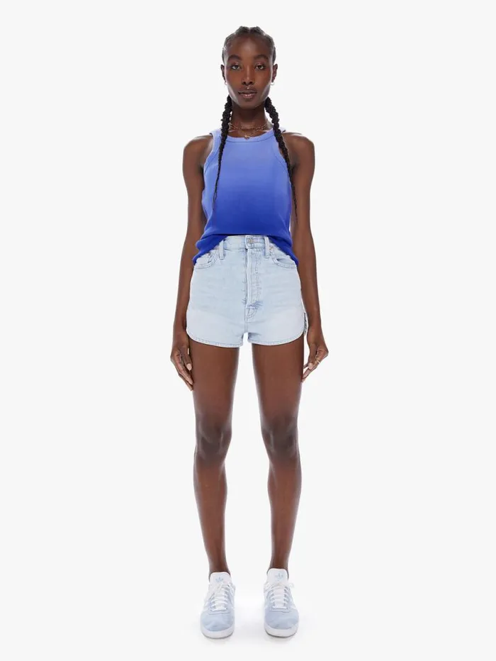 Women Tees Tanks Mother Denim The Chin Ups Tank Bright Blue