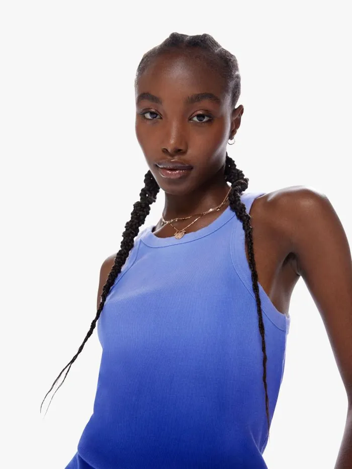 Women Tees Tanks Mother Denim The Chin Ups Tank Bright Blue
