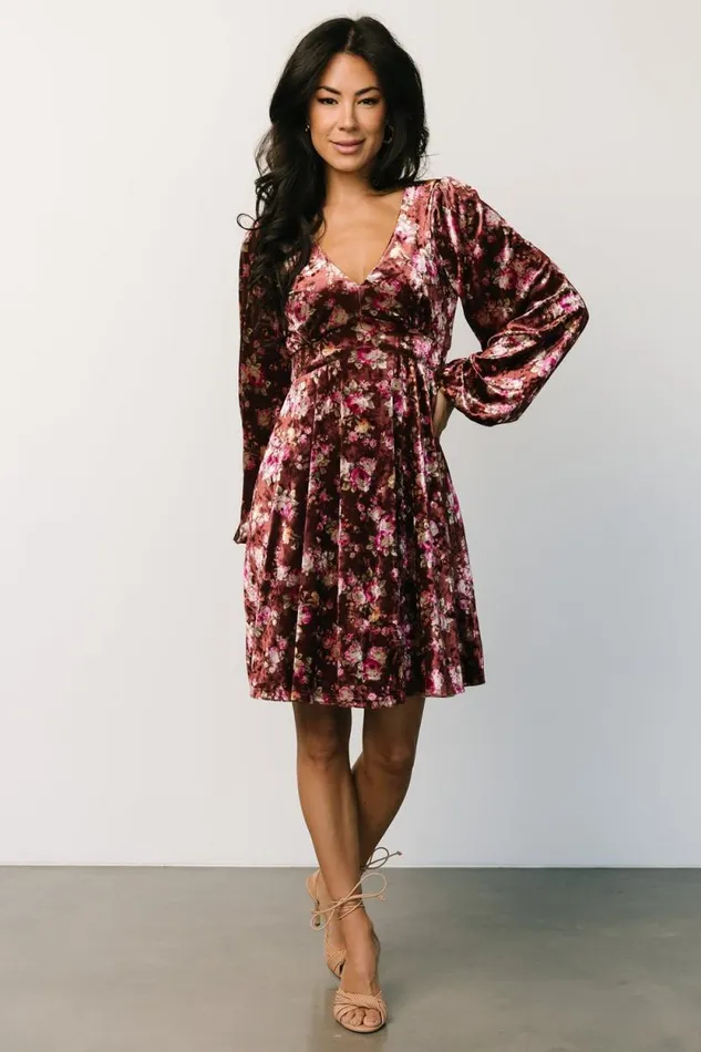 Women Teri Velvet Short Dress Auburn Multi Baltic Born Short Dresses