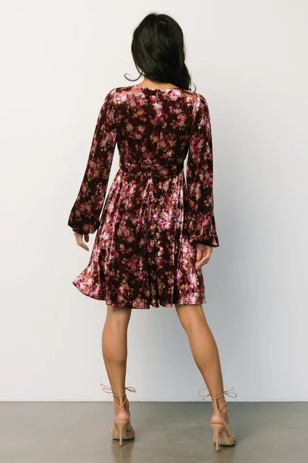 Women Teri Velvet Short Dress Auburn Multi Baltic Born Short Dresses Women Teri Velvet Short Dress Auburn Multi Baltic Born Short Dresses