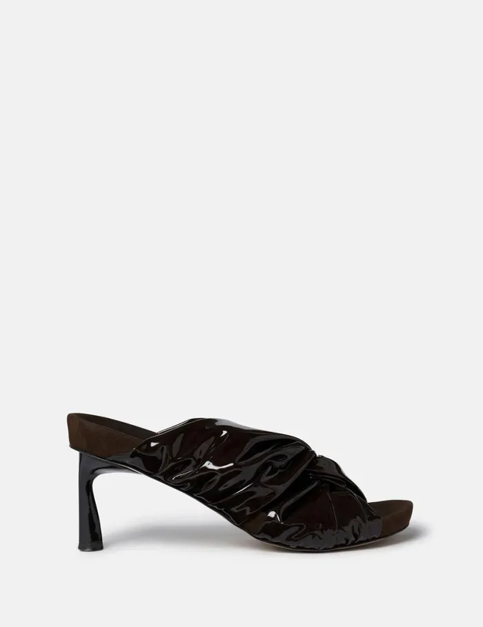 Women Terra Twisted AlterMat Mules Ebony Black Stella McCartney Heels