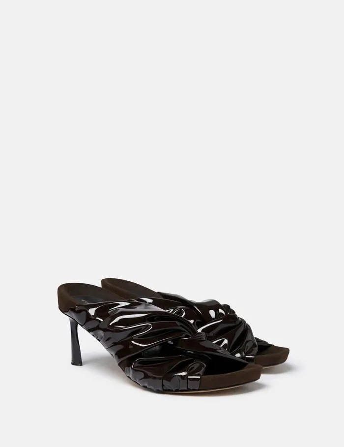 Women Terra Twisted AlterMat Mules Ebony Black Stella McCartney Heels