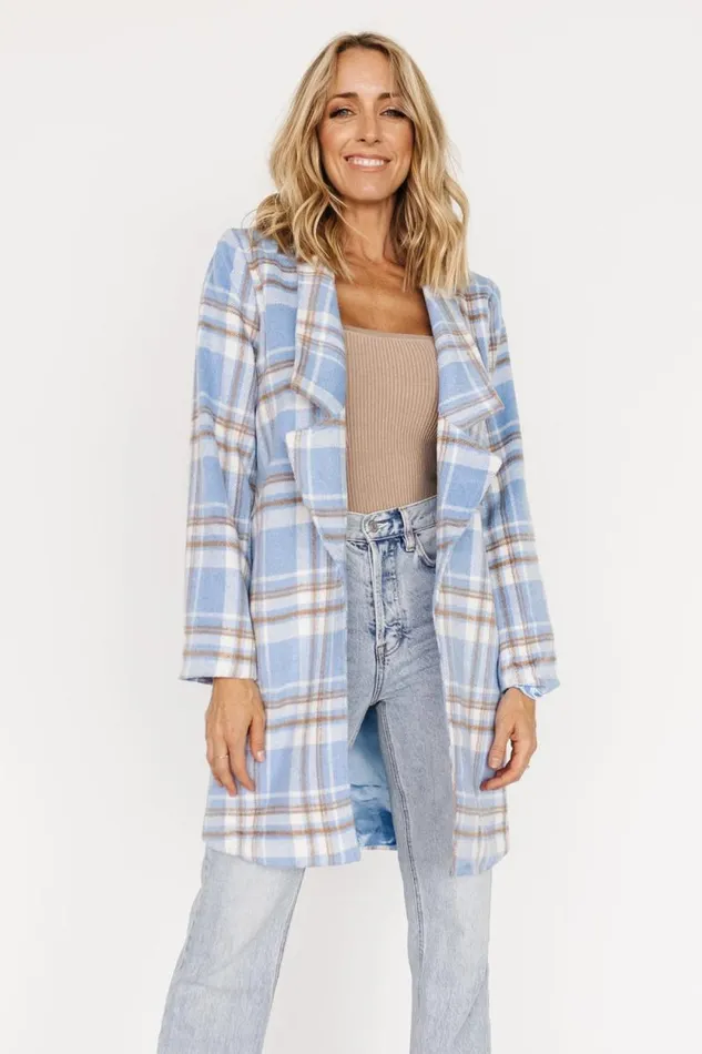 Women Tetonia Plaid Shacket Blue Multi Baltic Born Outerwear